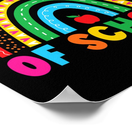 ハッピーファーストデイオブスクール先生新学期B ポスター (角)