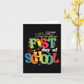 ハッピーファーストデイオブスクール新学期先生S カード (黄色い花)