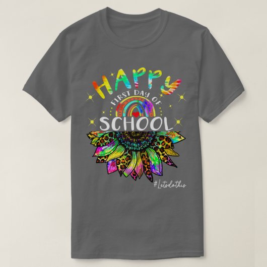 ハッピーファーストデイオブスクール新学期絞り染めS Tシャツ (デザイン正面)