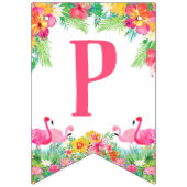 ハッピーファーストバースデイバナー、フラミンゴ バンティングフラッグ (第3の旗)