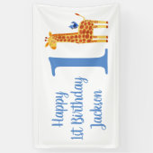 ハッピーファーストバースデーキリンパーティー 横断幕 (縦)