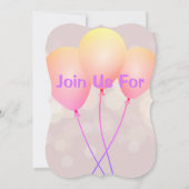 ハッピーファーストバースデーケーキ&バルーン 招待状 (裏面)