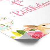 ハッピーファーストバースデーティーパーティー ポスター (角)