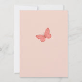 ハッピーファーストバースデーベビーガールバタフライフローラカード (裏面)