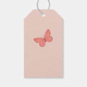 ハッピーファーストバースデーベビーガールバタフライフローラ ギフトタグ (裏面)