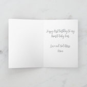 ハッピーファーストバースデー　ウォーターカラーコアラ サンキューカード (内部)