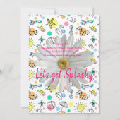 ハッピーファーストバースデー！水遊びで楽しくお祝いしよう！ 招待状 (裏面)