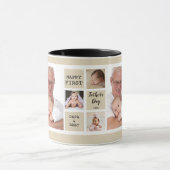 ハッピーファーストパザーズデイパパ5フォトコラージュ マグカップ (中央)