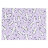 ハッピーファーストパーティーパープルかわいいタンポン ラージペーパーバッグ (裏面)