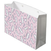 ハッピーファーストパーティーピンクかわいいタンポン ラージペーパーバッグ (裏面アングル)