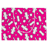 ハッピーファーストパーティーホットピンクかわいいタンポン ラージペーパーバッグ (裏面)