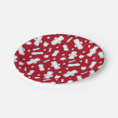 ハッピーファーストパーティー赤タンポン ペーパープレート (アングル)