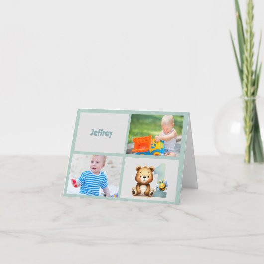 ハッピーファーストビーデー! サンキューカード (正面)