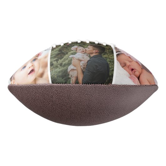 ハッピーファーストファーストデー3フォトコラージュブルー アメリカンフットボール (回転90)