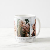 ハッピーファーストファーストファーズデイ4フォトコラージュ大理石 コーヒーマグカップ (正面右)