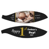 ハッピーファーストファースト・デーブラック金ゴールドカスタム写真   バスケットボール (パネル)