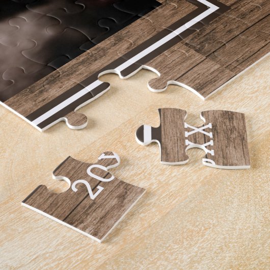 ハッピーファーストファーズデイパパとベビーフォトウッド ジグソーパズル (側面)