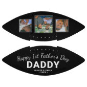 ハッピーファーストファーズデイパパキープサケ3フォトブラック アメリカンフットボール (パネル)