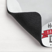 ハッピーファーストファーズデイレッドバナーはっきりしたタイポグラフィ マウスパッド (コーナー)