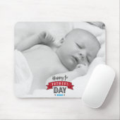 ハッピーファーストファーズデイレッドバナーはっきりしたタイポグラフィ マウスパッド (マウス)