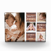 ハッピーファーストマザーズデーウッド4フォトコラージュ   フォトブロック (正面)