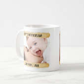 ハッピーファーストマザーズDay 2 Photo Yellow Brushstroke コーヒーマグカップ (正面左)