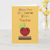 ハッピーファースト新学期先生 カード (黄色い花)
