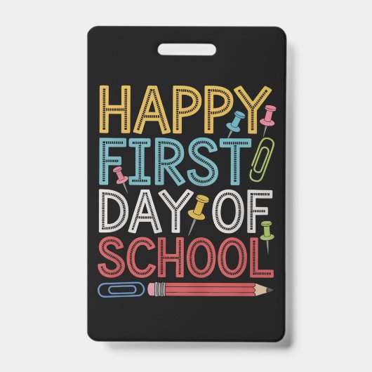 ハッピーファースト新学期 バッジ (正面)