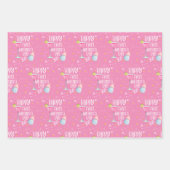 ハッピーファースト母の日かわいいパステル ラッピングペーパーシート (正面2)