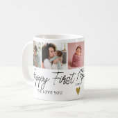 ハッピーファースト母の日ニューマザー5フォトコラージュ コーヒーマグカップ (正面左)