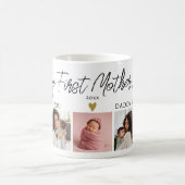 ハッピーファースト母の日ママベビー5 Photo Collage コーヒーマグカップ (中央)