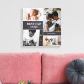 ハッピーファースト父の日ニューパパ最高のパパ キャンバスプリント (インサイチュ (リビング))