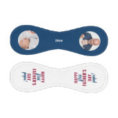 ハッピーファースト父の日パパ2フォトブルーホワイト 野球ボール (パネル)