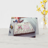 ハッピーファースト誕生日エリザベス カード (黄色い花)