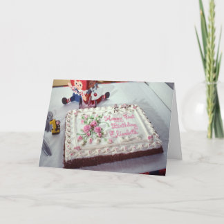 ハッピーファースト誕生日エリザベス カード