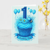 ハッピーファースト誕生日カード カード (黄色い花)