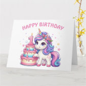 ハッピーファースト誕生日カード カード (黄色い花)