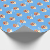 ハッピーファースト誕生日キッズパーソナライズされた写真 ラッピングペーパー (角)