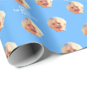 ハッピーファースト誕生日キッズパーソナライズされた写真 ラッピングペーパー (ロールコーナー)