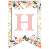 ハッピーファースト誕生日バナー バンティングフラッグ (第1の旗)