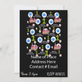 ハッピーファースト誕生日招待状ファースト誕生日#1 招待状 (裏面)