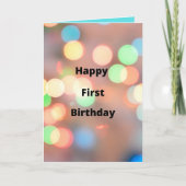 ハッピーファースト誕生日 カード (正面)