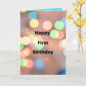 ハッピーファースト誕生日 カード (黄色い花)