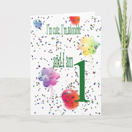 ハッピーファースト誕生日 カード (正面)