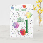 ハッピーファースト誕生日 カード (黄色い花)