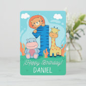 ハッピーファースト誕生日 シーズンカード (スタンド正面)