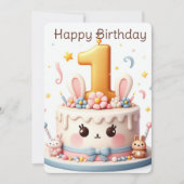 ハッピーファースト誕生日 シーズンカード (正面)