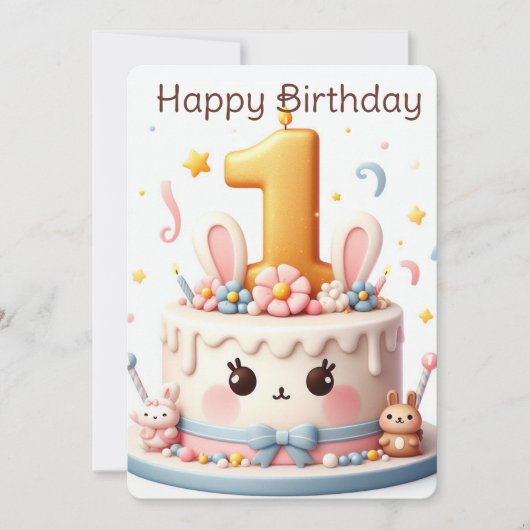 ハッピーファースト誕生日 シーズンカード (正面)