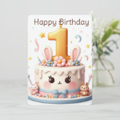 ハッピーファースト誕生日 シーズンカード (スタンド正面)