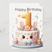 ハッピーファースト誕生日 シーズンカード (正面/裏面)